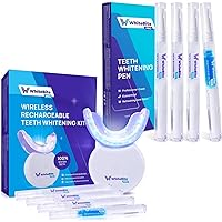 Teeth Whitening Kit Bundle: LED Light System + Whitening Pens with Remineralization - Achieve a Dazzling Smile at Home