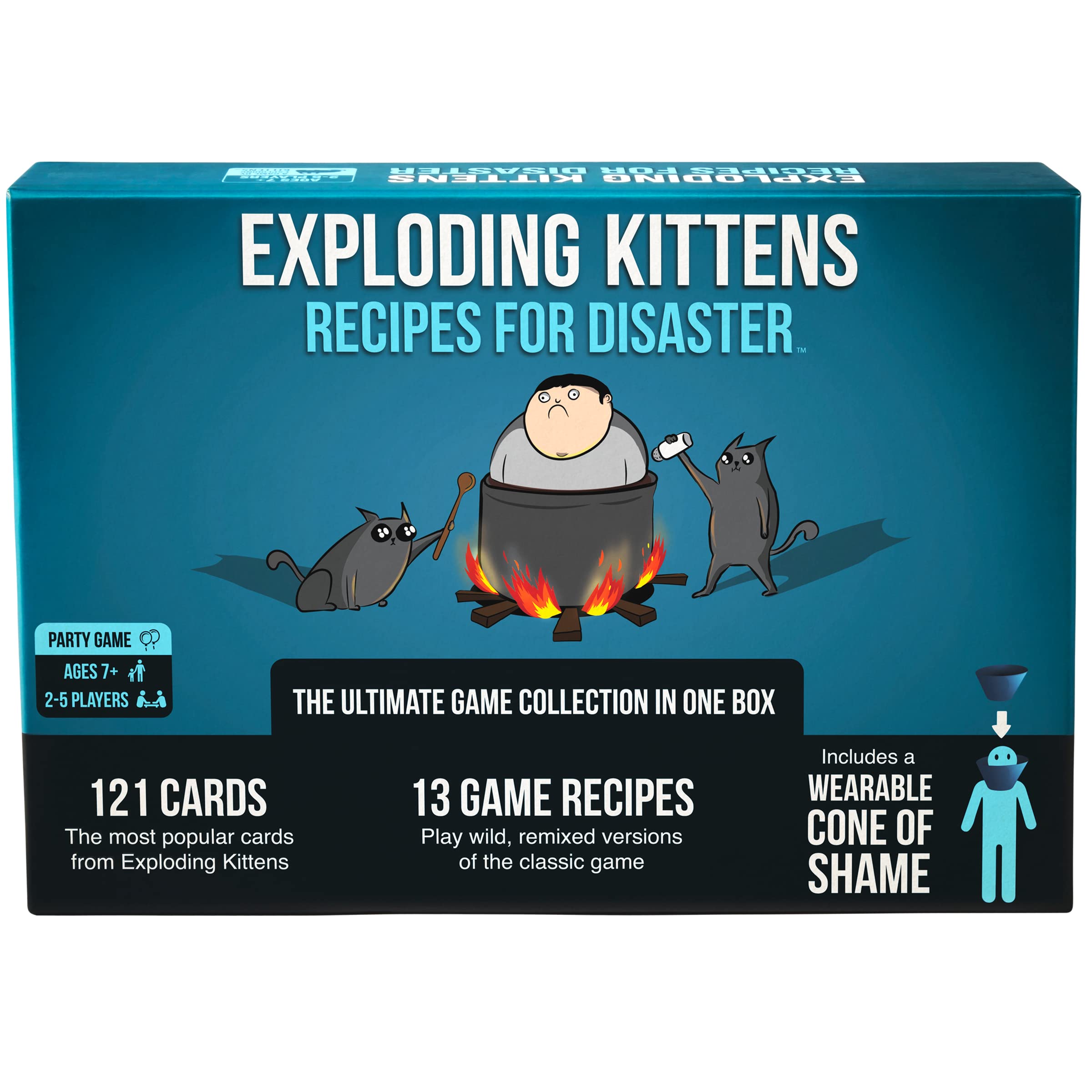Exploding Kittens Recipes for Disaster - Deluxe Game Set - A Russian Roulette Card Game, Easy Family-Friendly Party Games - for Adults, Teens & Kids