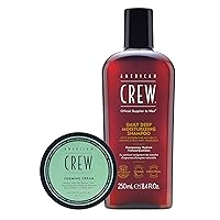 American Crew Men's Gift Set Hair Forming Cream and Daily Deep Moisturizing Shampoo