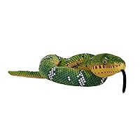 Wild Republic Snakes Eco Emerald Tree Boa, Stuffed Animal, 54 Inches, Plush Toy, Fill is Spun Recycled Water Bottles, Eco Friendly