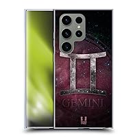 Head Case Designs Gemini Nebula Zodiac Symbols Soft Gel Case Compatible with Samsung Galaxy S24 Ultra 5G
