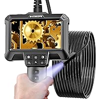 Endoscope Camera with Light - IP67 Waterproof Borescope Camera with 8 Adjustable LED Lights | 4.3