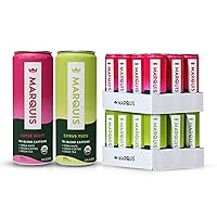 Organic Energy Drink Alternative with Organic Plant Based Caffeine | Vegan Zero Calorie Sugar Free Sparkling Yerba Mate | Keto Energy Drinks Alternative | Citrus Yuzu x1+ Super Berry x1