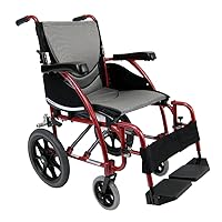 Karman Healthcare S-115-TP Ergonomic Ultra Lightweight Manual Wheelchair, Pearl Silver, 20