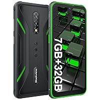 Blackview Phone BV5200, Rugged Phone 7(4+3) GB+32GB 1TB Expand, 6.1'' Incell 13MP Camera Smartphones, 5180mAh Rugged Smartphone, 3 Card Slots, IP69K, Face ID, Glove Mode, NFC/OTG/4G LTE+5G WiFi-Green