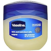 Vaseline 100% Pure Petroleum Jelly Original Skin Protectant, 1.75 OZ Travel Size (Pack of 3)