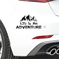 Life is an Adventure Decal Vinyl Sticker for Car Trucks Van Walls Laptop Window Boat Lettering Automotive Windshield Graphic Name Letter Auto Vehicle Door Banner Vinyl Inspired Decal 18in.