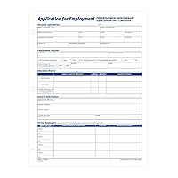 Adams TOPS 8 1/2 x 11 Inch Employee Application 50 Sheet Pads, 2 Pack (32851)