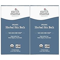 Earth Mama Organic Herbal Sitz Bath | Pregnancy & Postpartum Care, Soothing Sitz Bath for Hemorrhoids Recovery with Witch Hazel, & Calendula (6-Count, 2-Pack)