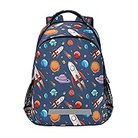 MNSRUU Space Theme School Backpack for Kids 5-12 yrs,Space Theme Backpack Kindergarten School Bag