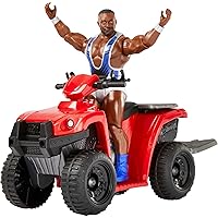Mattel WWE Slam 'N Spin ATV Wrekkin Vehicle Breakaway ATV with Mattel WWE Big E, for 6-Inch Action Figure