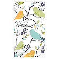 Welcome Bird Guest Towel Party Napkins | 32 count, 2 packs of 16CT Buffet Dinner Napkins | Guest Bathroom Hand Towels | 8