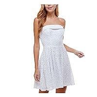 Womens Lace Fit & Flare Dress