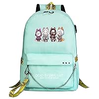 Unisex Lightweight Bookag with USB Charger Port-Dead by Daylight Classic Daypack Laptop knapsack for Student