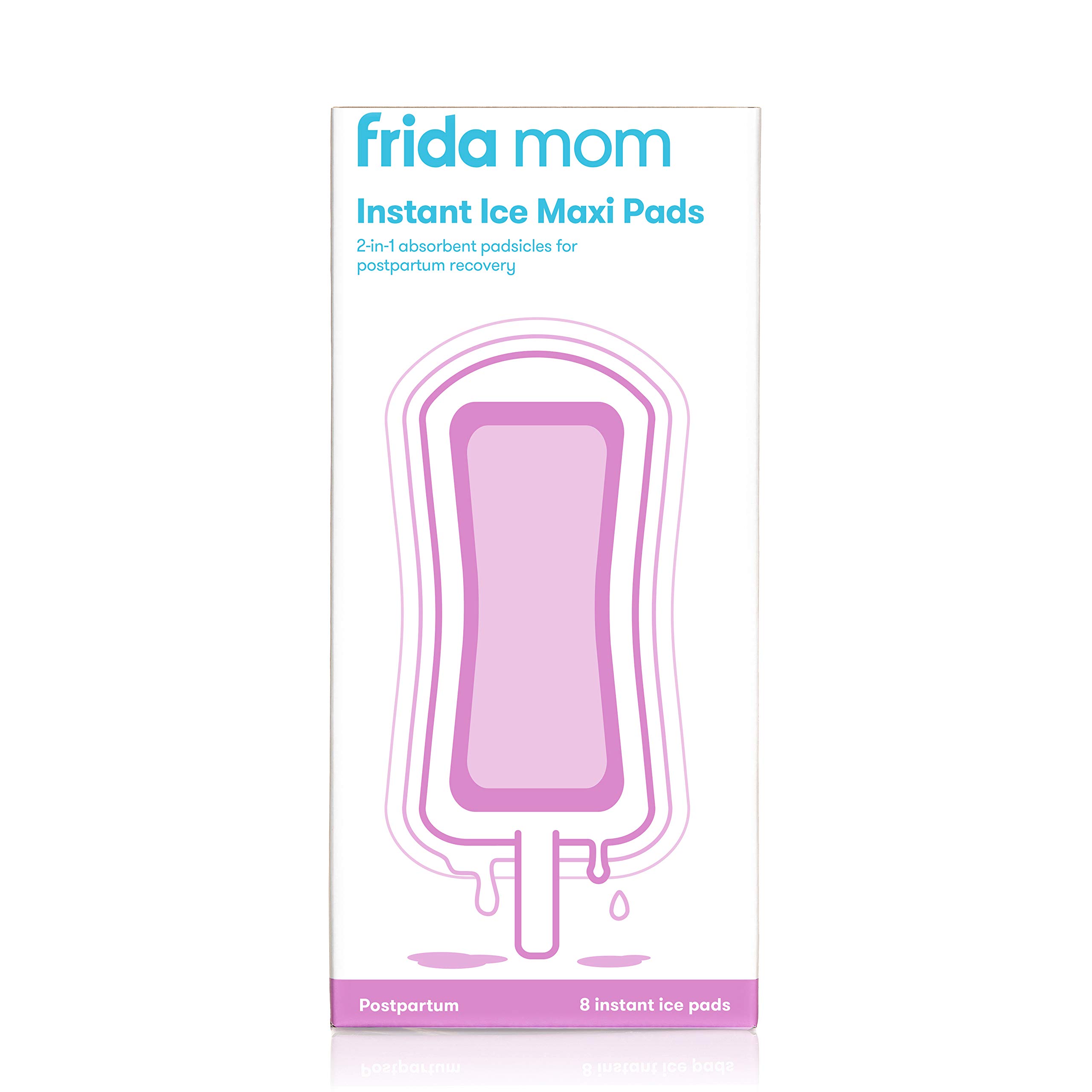 Frida Mom 2-in-1 Postpartum Absorbent Perineal Ice Maxi Pads | Instant Cold Therapy Packs and Maternity Pad in One Ready-to-use Padsicle for After Birth