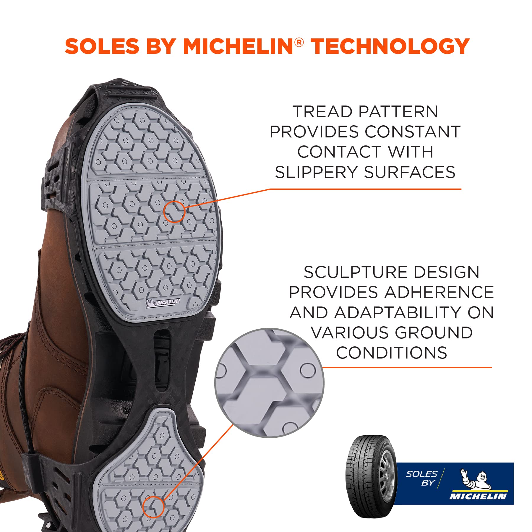 Ergodyne TREX Slip-On Indoor Anti-Slip Shoe Traction, Oil Resistant Anti Slip Soles for Boots, XL, Black