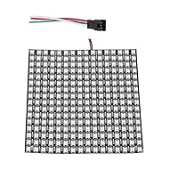 WS2812B ECO RGB Alloy Wires 5050SMD Individual Addressable 16X16 256 Pixels LED Matrix Flexible FPCB Full Color Works with K-1000C,SP107E,etc Controllers Image Video Text Display DC5V