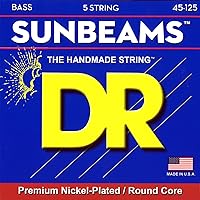 DR Strings Sunbeam - Nickel Plated Round Core 5 String Bass 45-125