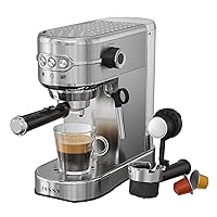 Espresso Machine Latte Maker 20 Bar Professional Cappuccino Machines with Milk Frother Compatible for NS Original Capsules for Home Brewing with 35 oz Removable Water Tank,Single/Double Cups,1450W