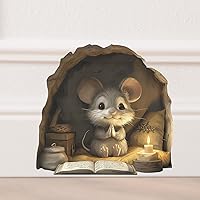 Cute Mouse Hole Wall Decals 3D | 4