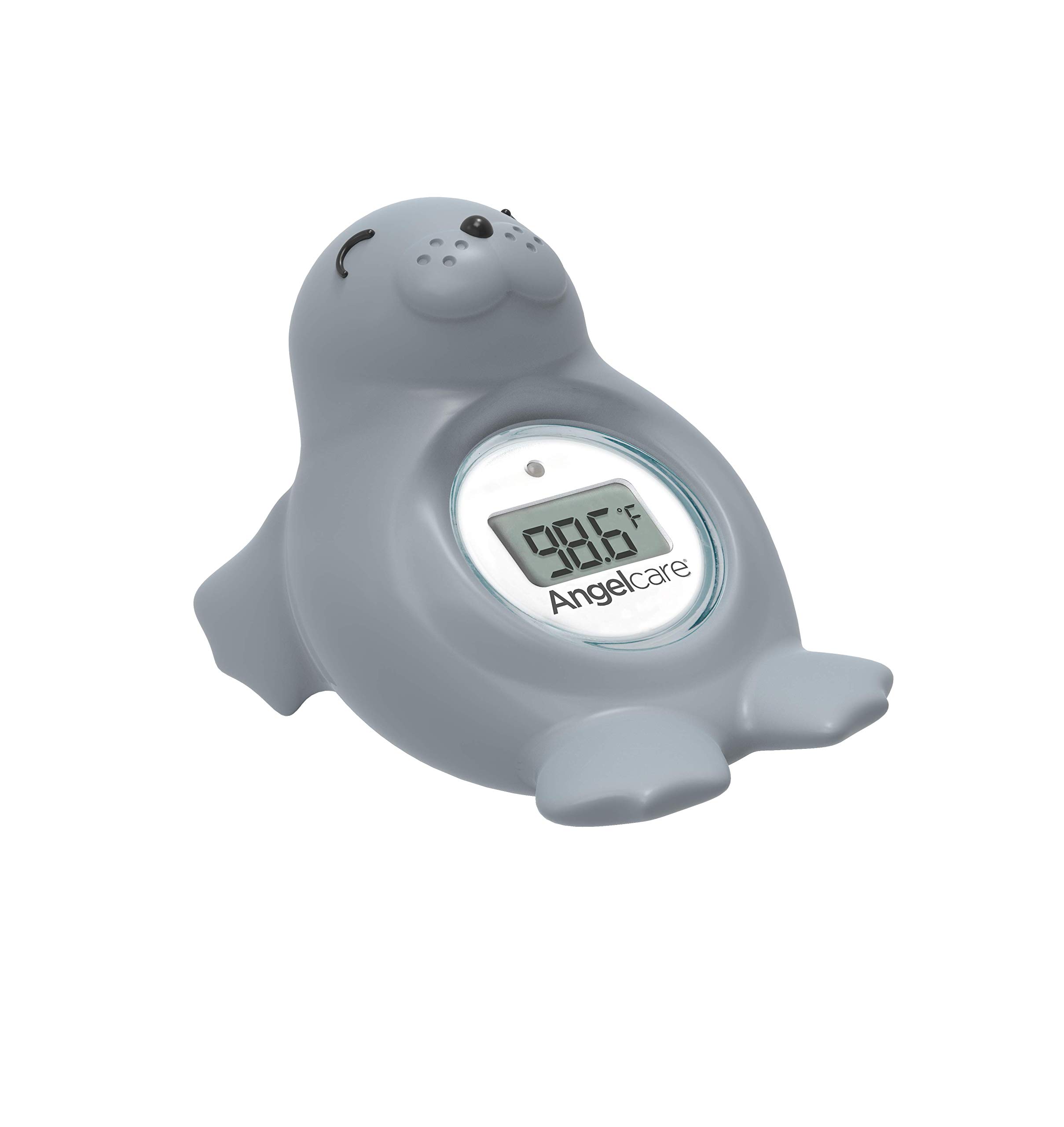 Angelcare Baby Bath & Room Thermometer - Happy Seal, Grey, BT-01-SEAL-US