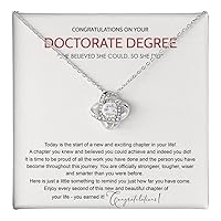 White Coat Ceremony Love Knot Necklace Gift Chiropractor White Coat Necklace Gift For Ceremony, New Doctor Gifts Necklace On Congrats Graduation, Senior, Grad Gift For Daughter, Granddaughter, Sister