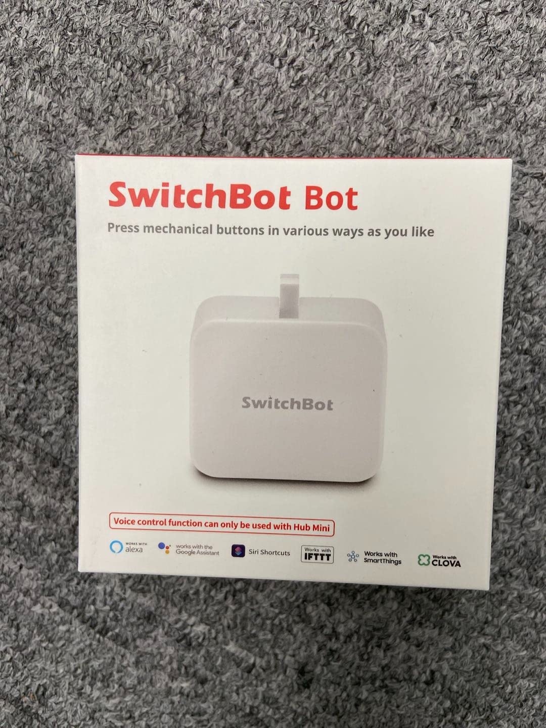 SwitchBot Smart Switch Button Pusher - Fingerbot for Automatic Light Switch, Timer and APP Bluetooth Remote Control, Works with Alexa, Google Home, HomeKit When Paired with SwitchBot Hub (White)