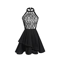 Demon&Hunter Women's Sleeveless Hollow Out Lace Off Shoulder Dress DZF2477