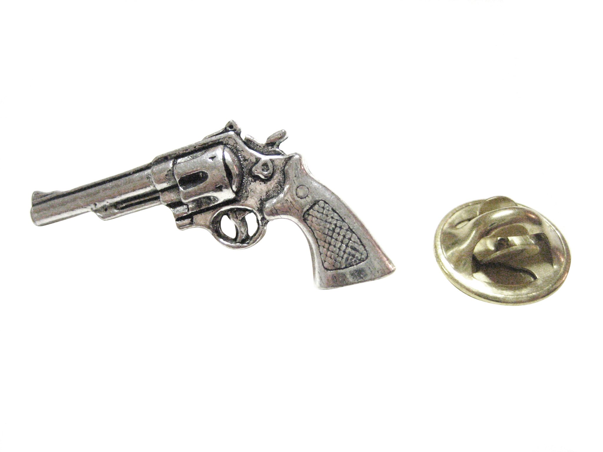 Modern Pistol Revolver Gun Lapel Pin