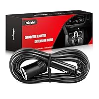 NI-WA-01C Cigarette Lighter Extension Cord Cable Heavy Duty 14ft 12V/24V Car Charger with Cigarette Lighter Socket