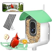DEBARK® Smart Wild Bird Feeder with Camera for Outdoor - 1080P Video Camera with Solar Powered for Beautiful Close-up Shots and a Unique Bird Watching Experience, Gift Ideal for Bird Lover