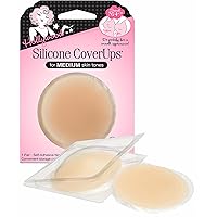 Silicone Coverups, Hypoallergenic, Reusable, Washable, Gentle on Skin, Ultra Thin, Self Adhesive, Medium Shade, 1 Pack