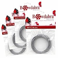 Morex Ribbon Bowdabra Wire Silver 4-PK 200Ft Ribbon, 200 Feet, Silver, BOW3040-4p-631