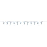 Fancy Blue Cross First Holy Communion Foil Flag Banner - 9 ft. (1 Pc.) - Elegant & Blessed Party Decor, Perfect for Communion Celebrations
