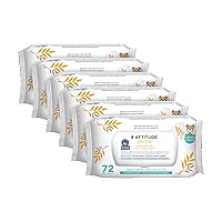 Oatmeal Sensitive Natural Baby Care Wipes, Hypoallergenic, Vegan and Cruelty-Free, Unscented, 72 Wipes (Pack of 6)