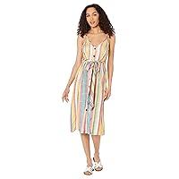 Hurley Sara Midi Dress Roman Stripe LG (US 11)