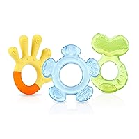 Nuby Three Step Teether Set | 3 Pack | 3m+ | Soft and Hard Teething Surfaces