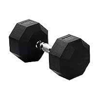 Dumbbells Hand Weights Set of 2 - Rubber Hex Chrome Handle Exercise & Fitness Dumbbell for Home Gym Equipment Workouts Strength Training Free Weights for Women, Men