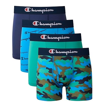 Champion boys Everyday Active Stretch Boxer Briefs, Assorted 4-Pack