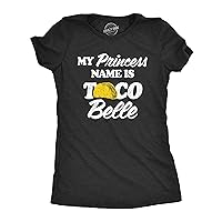 Womens My Princess Name is Taco Belle Tshirt Funny Mexican Food Graphic Tee
