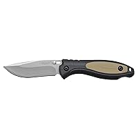 Camillus Tigersharp, 8-Inch Fixed Blade Knife, Black/Brown