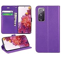 DN-Technology Galaxy S20 FE Case For Samsung S20 FE Case, Phone Case, PU Leather Flip Case, Wallet Style, Book Pouch, Magnetic Closure, Card Cash Holder, Cover For Samsung Galaxy S20 FE (PURPLE)