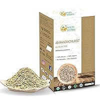 Herbs Botanica Ashwagandha Root Tea Organic Loose Leaf For Herbal Tea, Ashwagandha Tea Herb Supplements, Withania Somnifera for Immune Support and Strength 3-5 mm Cuts size 8 Oz Package