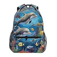 Kid Ocean Theme Backpack,Elementary School Backpack Sea Animal Kid Bookbag for Boy Girl Ages 5 to 13,3