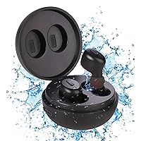 IP68 Waterproof Swimming Earbuds - Sport Wireless Bluetooth 5.0 Headphones Built-in Mic Sweatproof Stable Fit in Ear Headsets with Wireless Charging Case Special for Swimming Bathing Driving Sauna