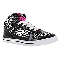 Women's VI Hip Hop High Top Zebra Print Fashion Sneakers Lace-Up Shoes for Women