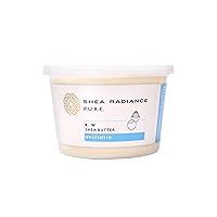 Shea Radiance Unrefined Organic Handcrafted Shea Butter - Face, Body, Hand, Skin & Hair Moisturizer - For all Skin Types | Unscented (14oz)