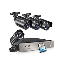8Channel CCTV NVR Recorder,4PCS 2MP Outdoor Indoor IP66 Waterproof Cameras,80ft Night Vision,Motion Alert,Mobile&PC Remote Access ZOSI 8CH 1080P Wireless Security Camera System,2TB Hard Drive,H.265 