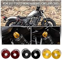 CMX500 CMX300 Accessories, Motorcycle CNC Aluminum Rear Shock Absorber Decorative Cover Cap for H-onda Rebel CMX 300 500 Rebel500 Rebel300 2017 2018 2019 2020 2021 2022 2023 (Black)