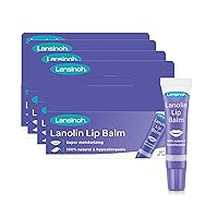 Lanolin Lip Balm, Moisturizing Lip Care, 4 Pack, 0.25 Ounces Each